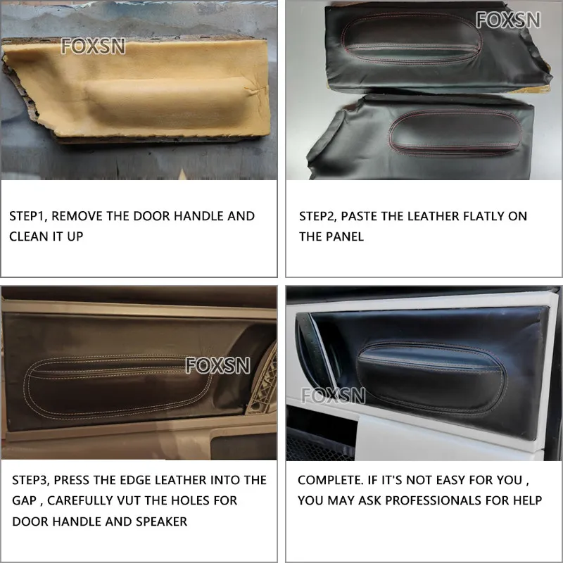 Cubierta de panel puerta VW Beetle 1998-2010 cuero microfibra gris - imagen 5
