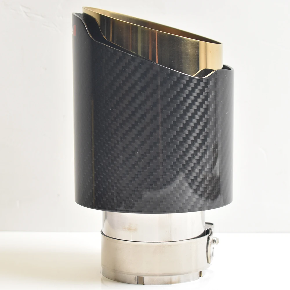 Tubo escape fibra carbono VREMUS dorado deportivo - imagen 5