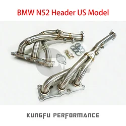 KUNGFU Colector de escape deportivo SS304 para BMW N52/N53