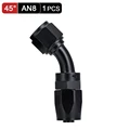 AN8 45 Degree Black
