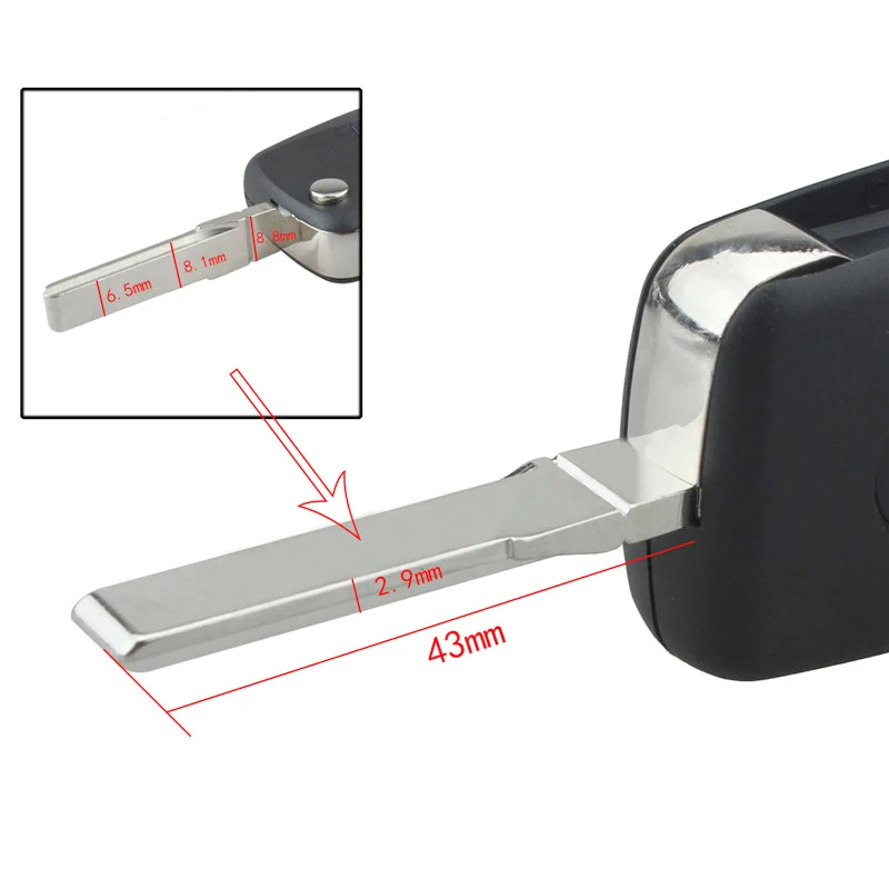 Carcasa de llave Volkswagen MK5, 3 botones y llave abatible - imagen 4