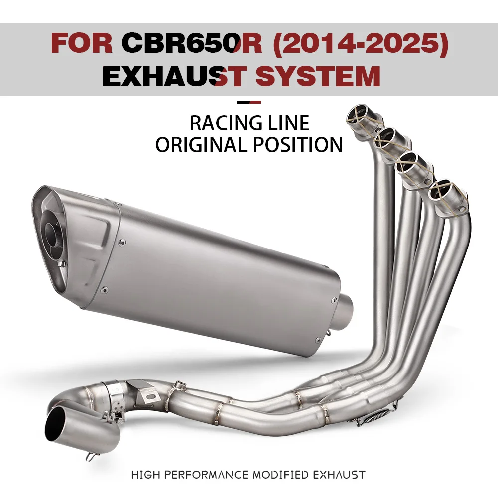 Tubo enlace frontal escape CBR650F acero inoxidable modificado – Honda CB650F/CBR650R