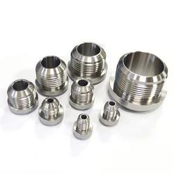 Racor AN macho soldadura inox para manguera de combustible y aceite