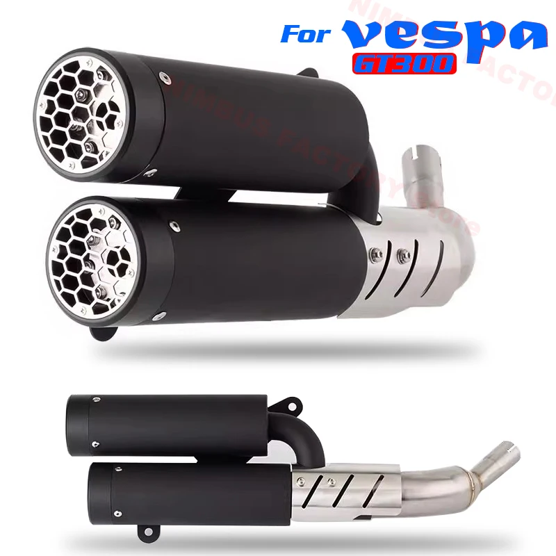 Silenciador doble con DB Killer – Vespa GTS 300 y GTV 300