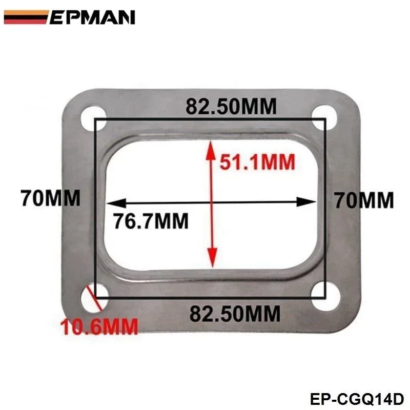 Junta brida turbo EPMAN 4 pernos acero 304 para T04E T66 T70 GT35 - imagen 2