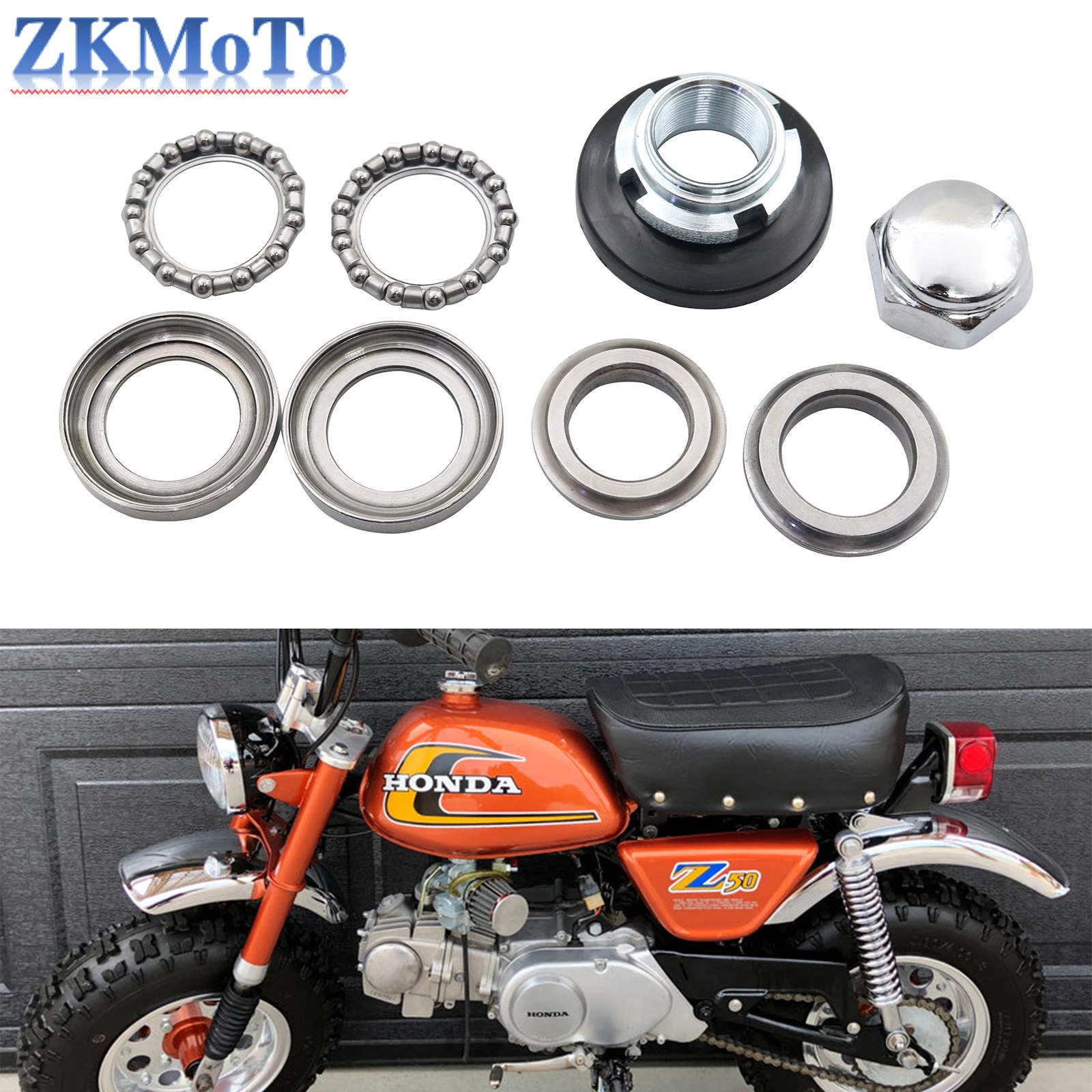 Kit de rodamientos de dirección Honda Z50, CT90, SL70 y XL70