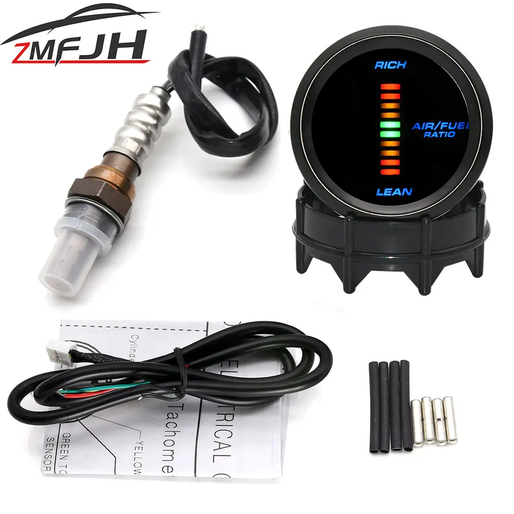Medidor aire-combustible digital 52mm con sensor O2 banda estrecha