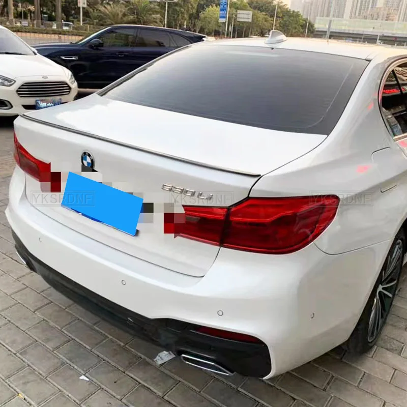 M5 estilo alerón trasero para maletero de coche embellecedor de labio para BMW 5 Series G30 Sedan 2017 2018 2019 ABS negro brillante - imagen 4