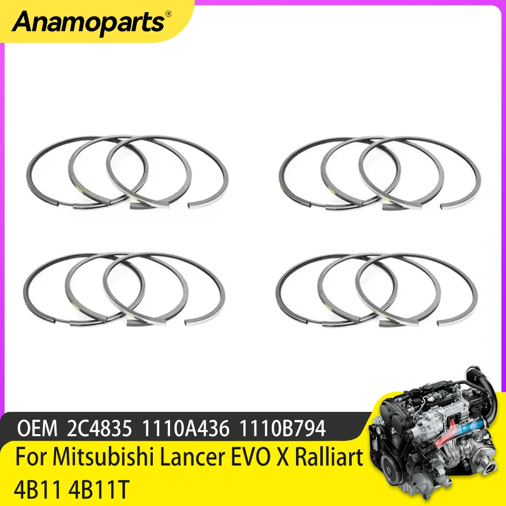Juego de segmentos de pistón Mitsubishi Lancer EVO X 4B11/4B11T