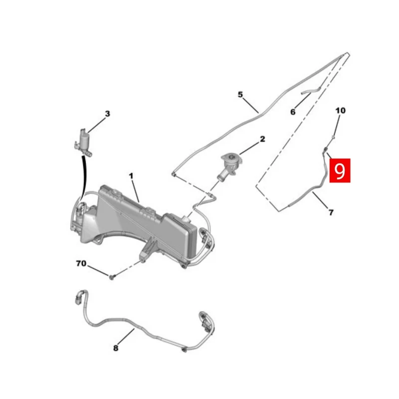 Boquilla limpiaparabrisas 9813043780 – Peugeot 308/4008/Citroën C5 - imagen 3