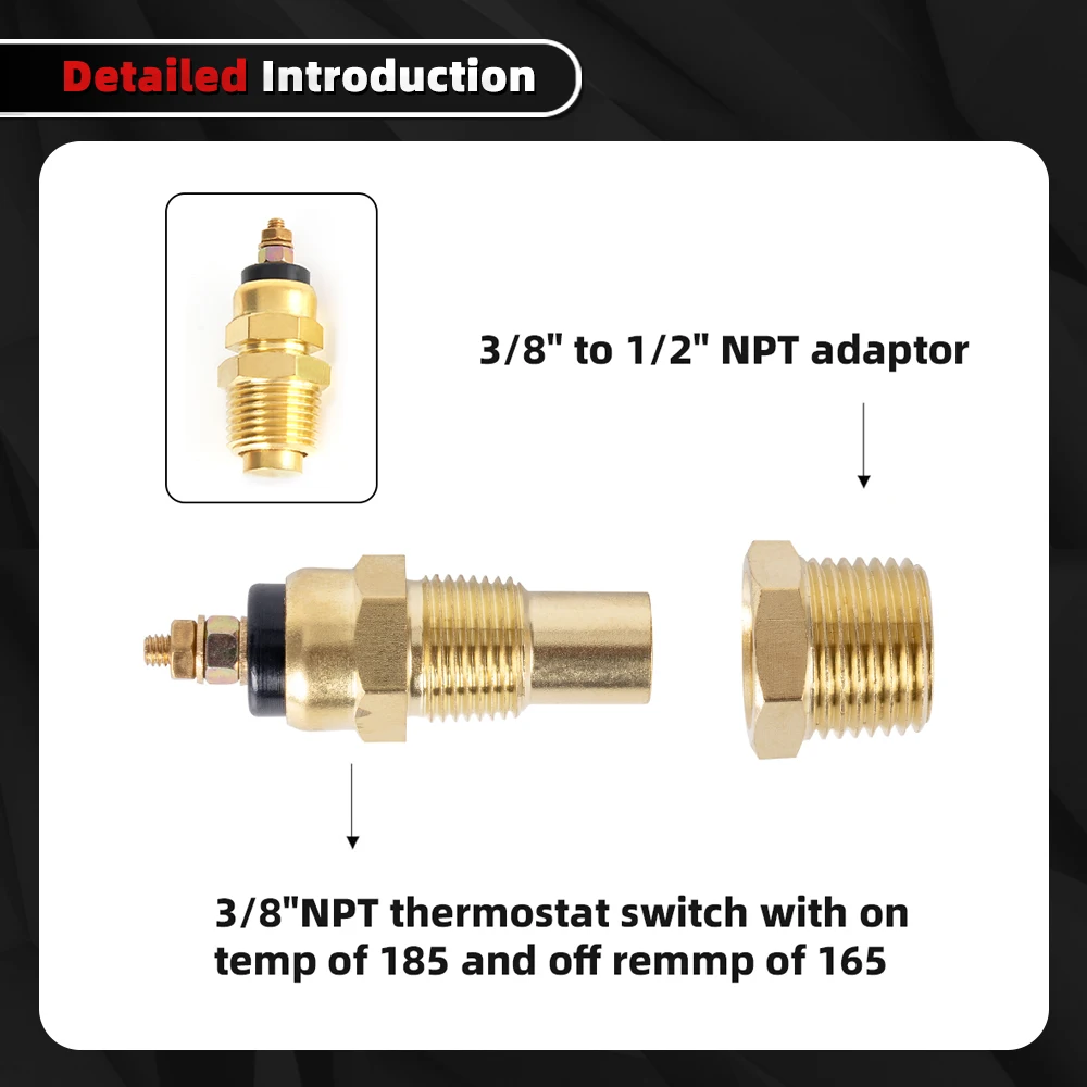 RASTP WH004 Kit cableado ventilador eléctrico con relé y termostato - imagen 5