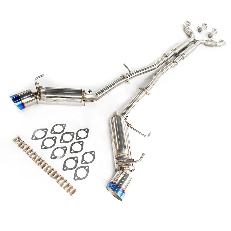 Escape catback doble punta quemada 4.5" – Nissan 350Z Z33 V35 - imagen 2