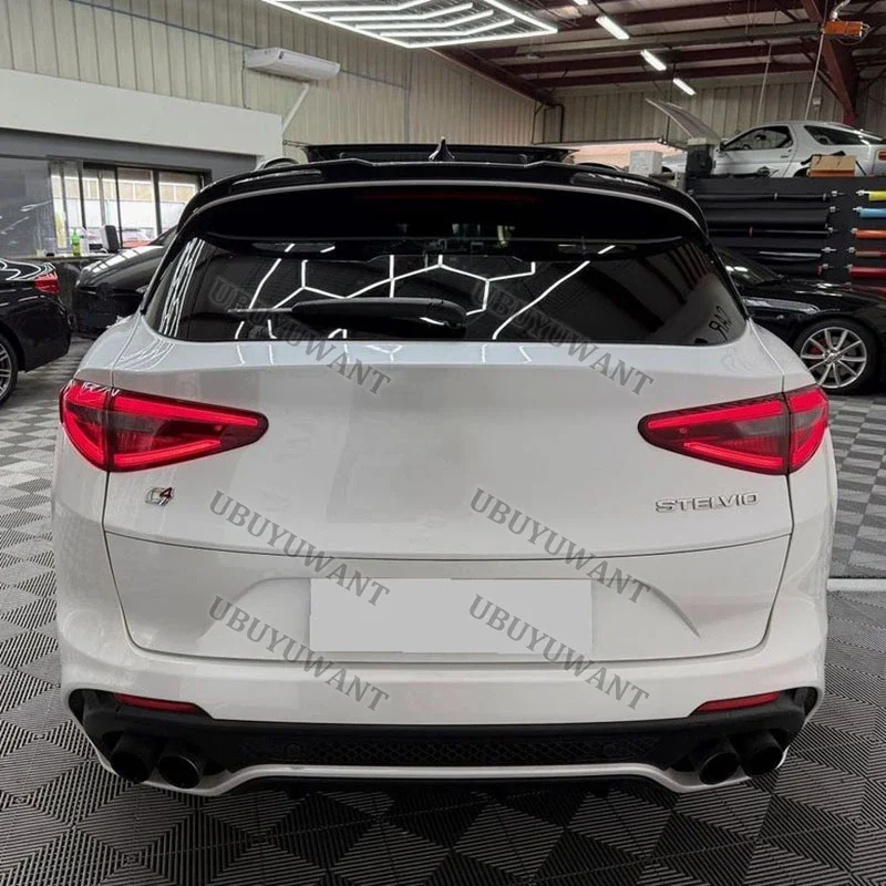 Alerón de techo negro brillante para Alfa Romeo Stelvio (2017+)