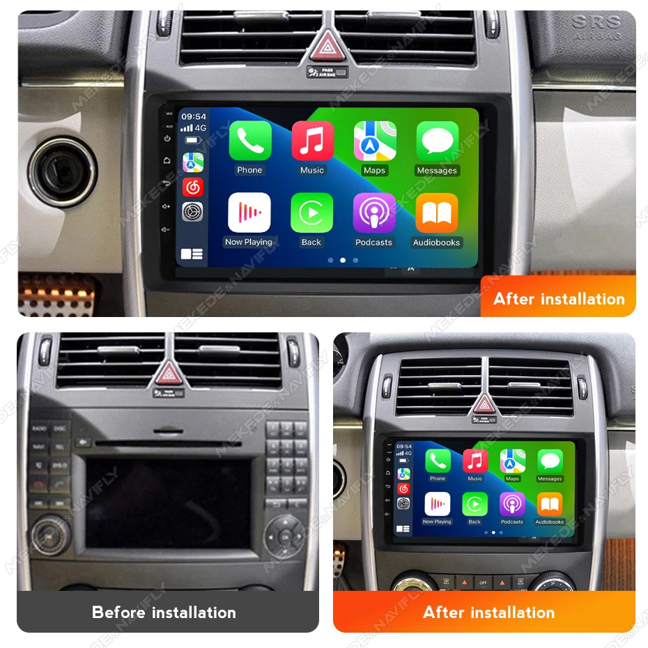 MEKEDE Radio 2 DIN CarPlay Android Auto para Mercedes Vito W639 - imagen 2