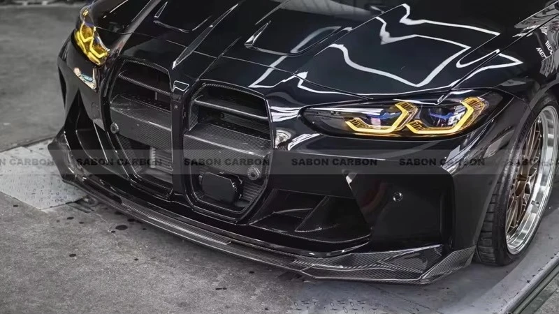 Kit parachoques fibra carbono BMW M3 G80/G82 alerón lip - imagen 5