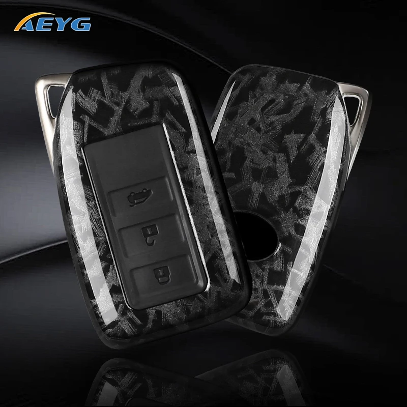 Funda para llave de coche de fibra de carbono ABS