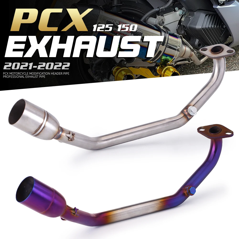 Tubo de escape Bluedfront modificado para motocicleta Honda PCX125/150
