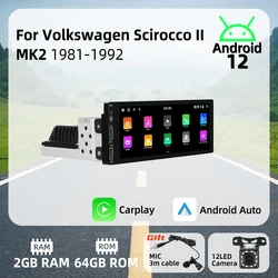 Autoradio Android CarPlay 1 Din estéreo para Volkswagen Scirocco MK2