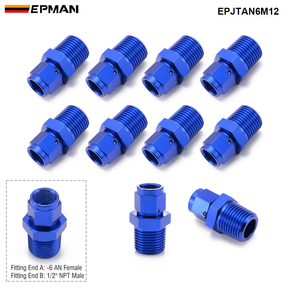 EPMAN EPJTAN6M12 Racor recto aluminio AN-6 hembra a 1/2 NPT - imagen 2