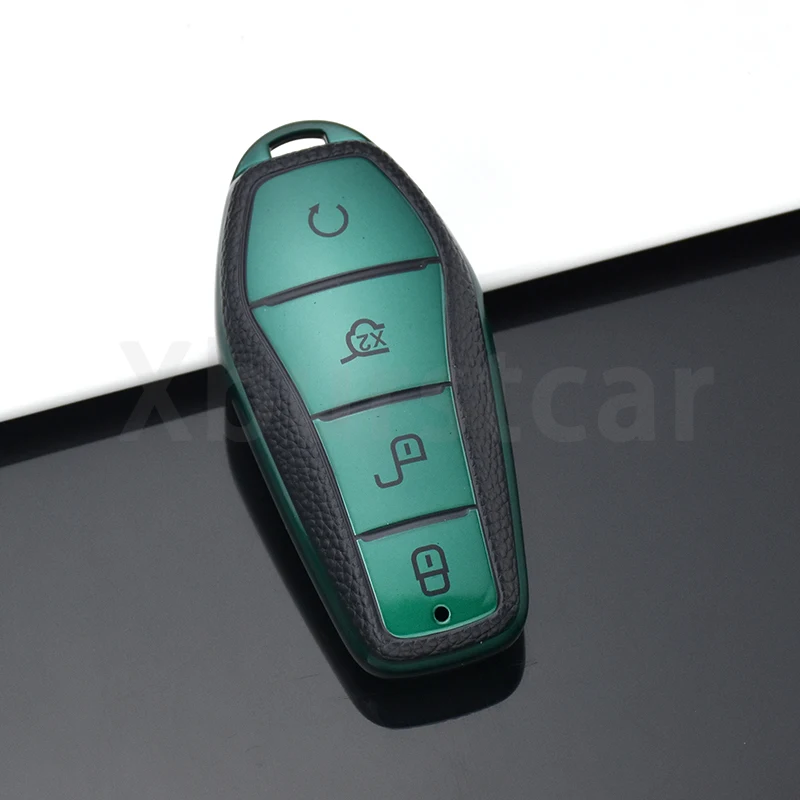 Funda llave BYD TPU de cuero para Tang EV600, Han, Yuan PLUS - imagen 5