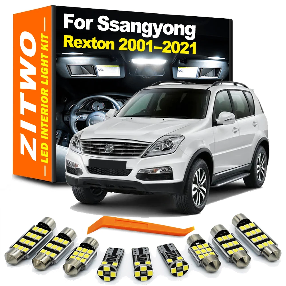 ZITWO-Kit de bombillas LED Canbus para Interior de coche, accesorios para Ssangyong Rexton 2001- 2015 2016 2017 2018 2019 2020 2021