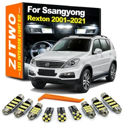 ZITWO-Kit de bombillas LED Canbus para Interior de coche, accesorios para Ssangyong Rexton 2001- 2015 2016 2017 2018 2019 2020 2021