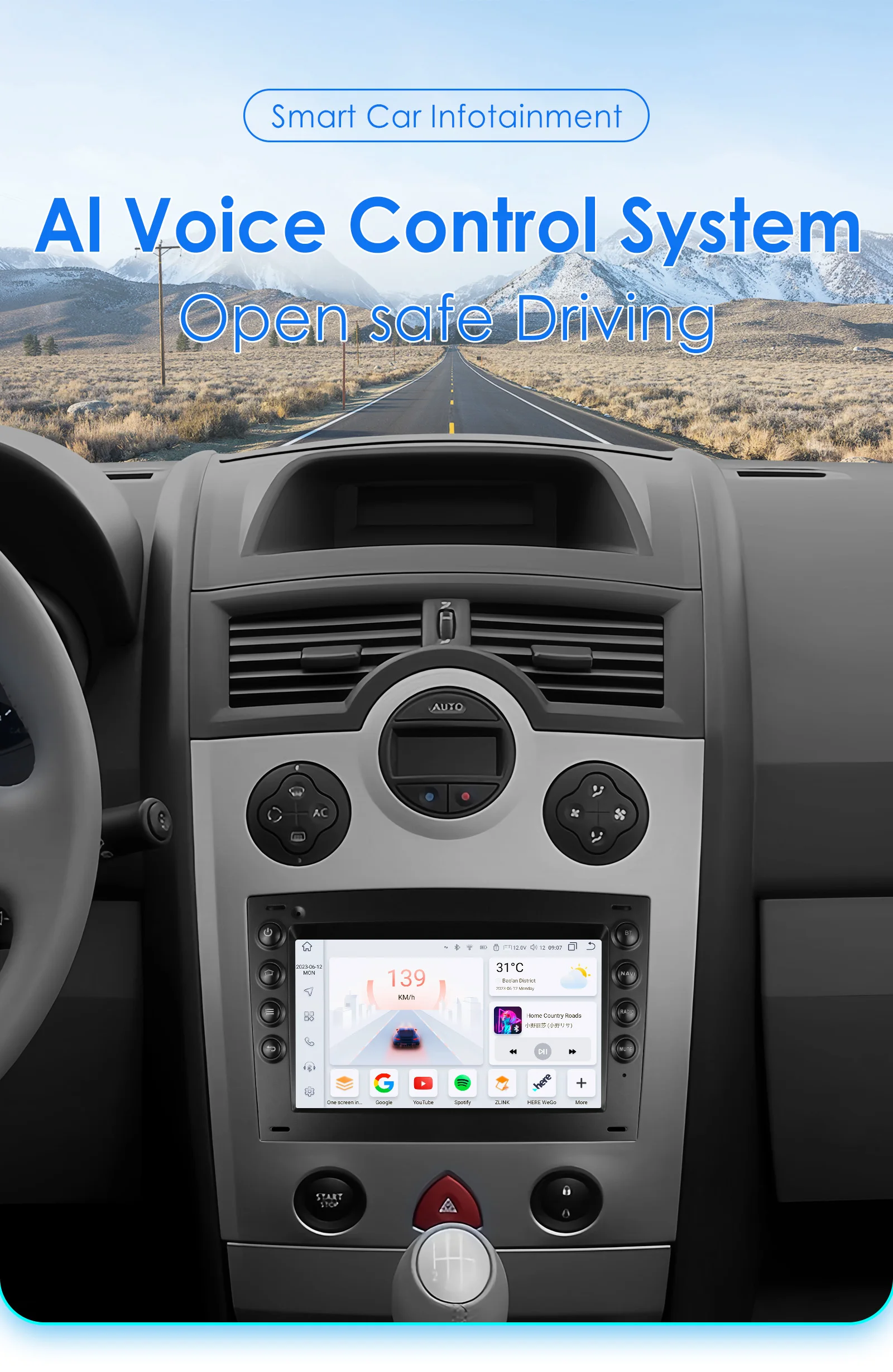 Sistema multimedia Hizpo instalado en Renault Megane 2