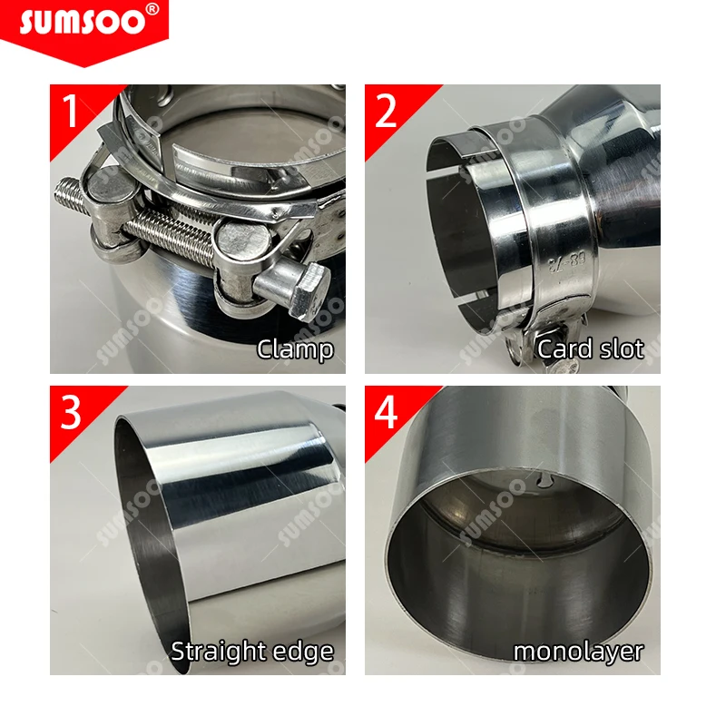 Puntas de escape BMW M2 M3 M4 acero inoxidable ajuste directo - imagen 2