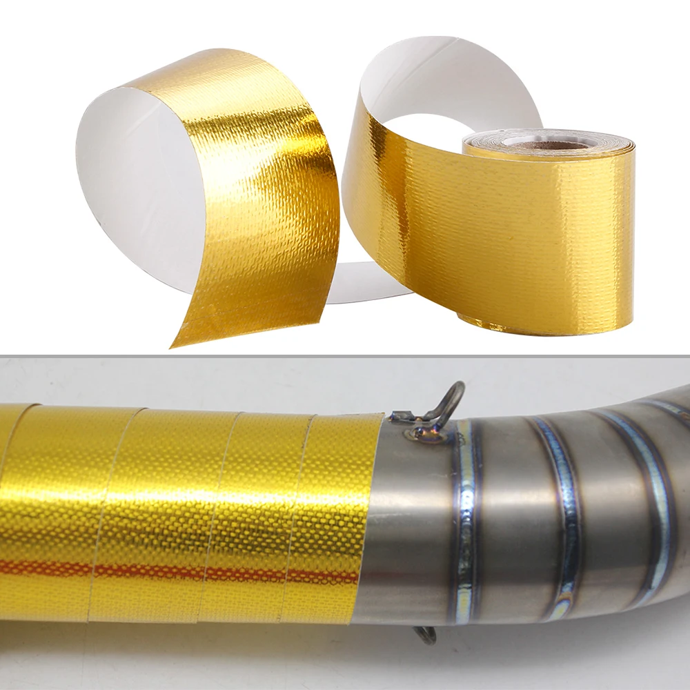 RASTP-Cinta de escape térmica, envoltura de aislamiento térmico de entrada de aire, rollo de envoltura de calor de escape, 2 pulgadas, 5M, RS-CR1016 - imagen 3