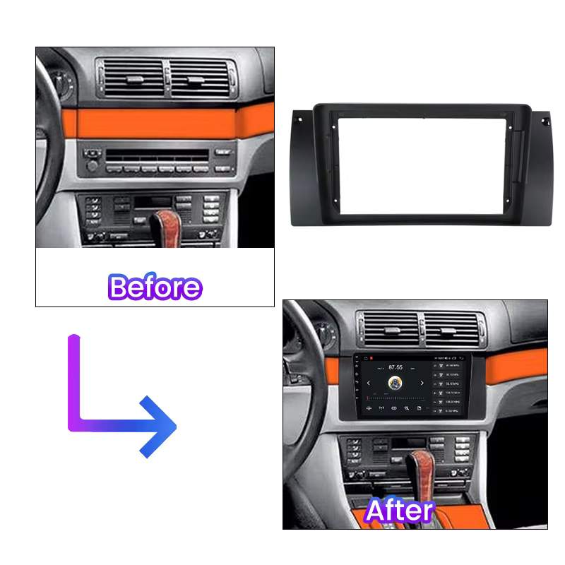 Marco radio 9" BMW X5 E39 1999-2006 kit instalación con CANBUS - imagen 2