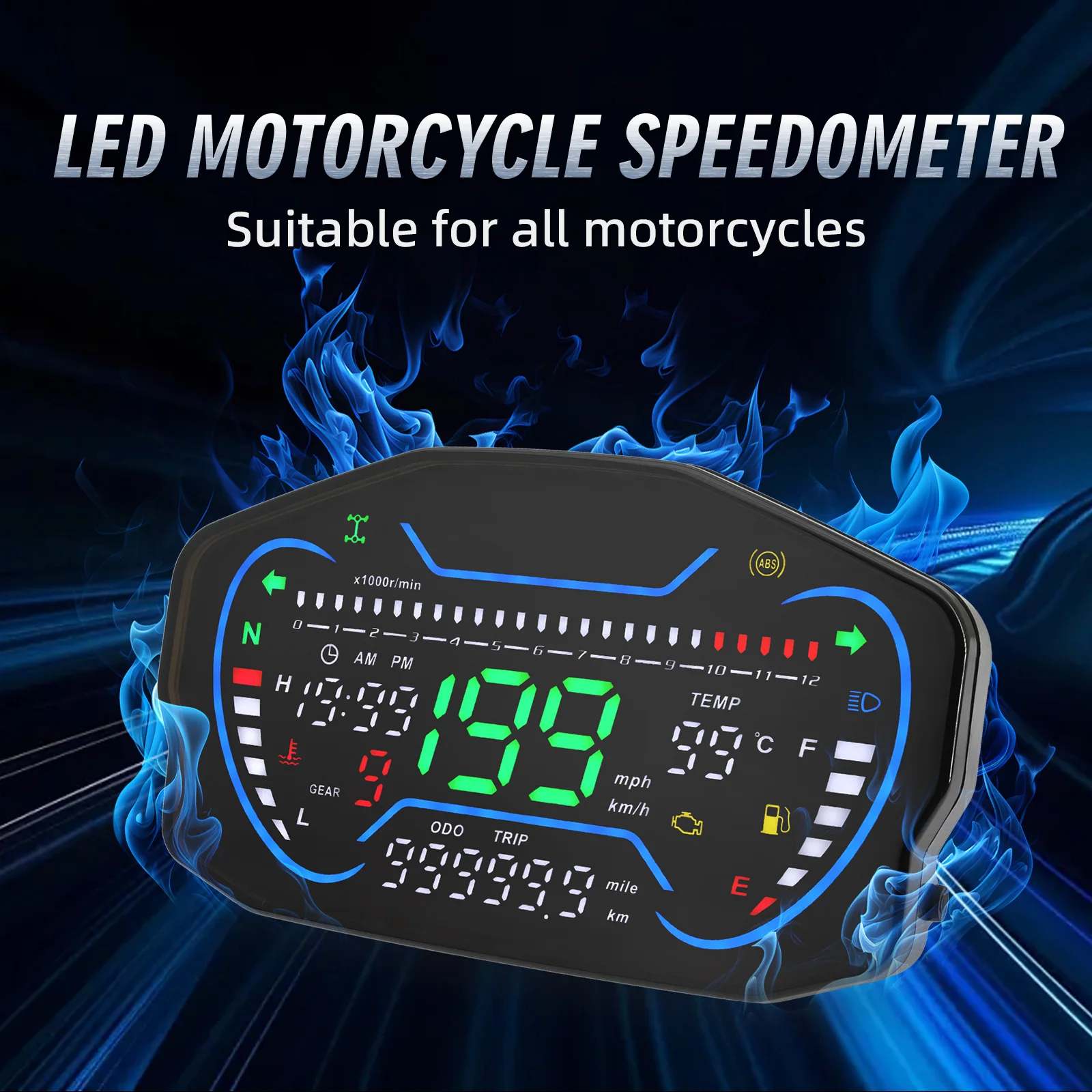 Velocímetro TFT para moto con TPMS, tacómetro y odómetro - imagen 3