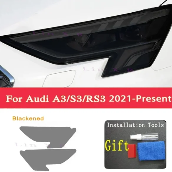 Película TPU faros negro Audi A3 S3 RS3 2014+ - imagen 2