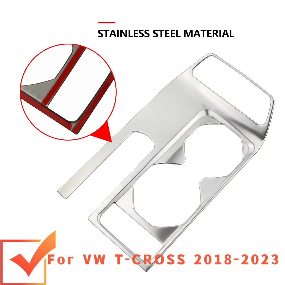Soporte porta vasos adhesivo de acero – VW T-Cross 2018-2023 - imagen 3