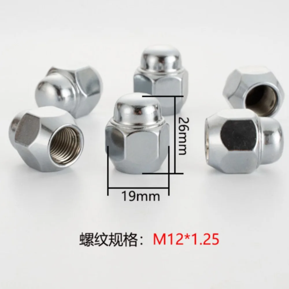 Tornillo de cubo de rueda cromado hexagonal 19mm
