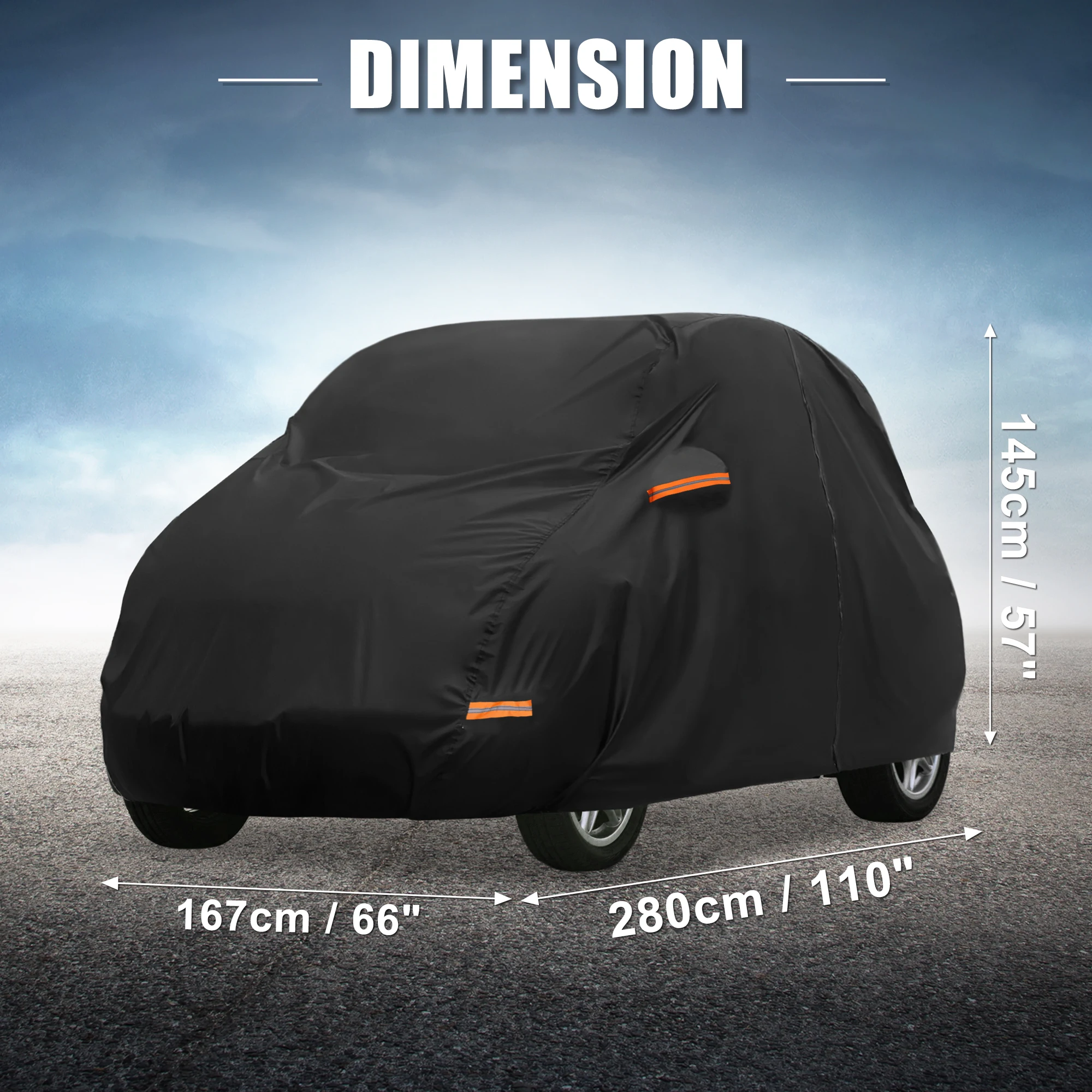 X Autohaux Funda Coche Smart Fortwo 2007-2023 Oxford Impermeable con Cremallera - imagen 2