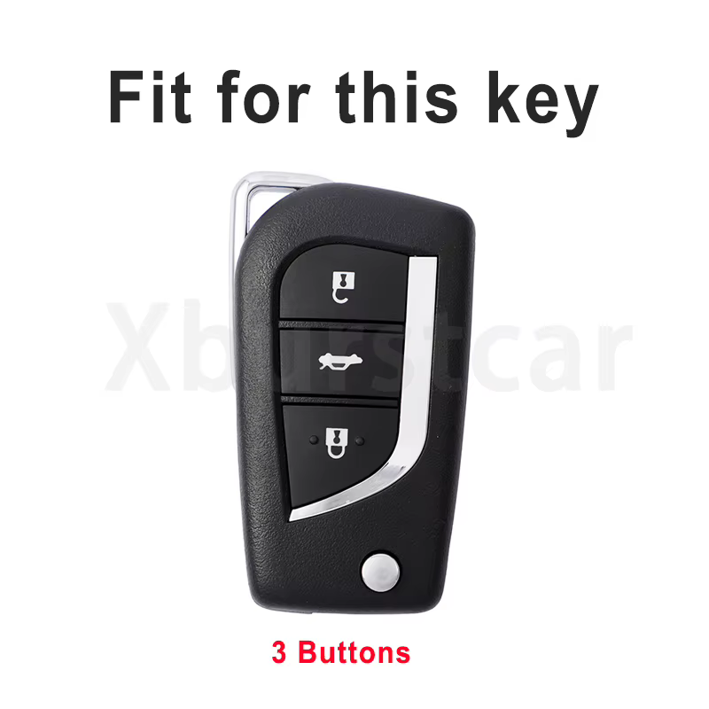 Funda de TPU de tres botones para llave remota de coche