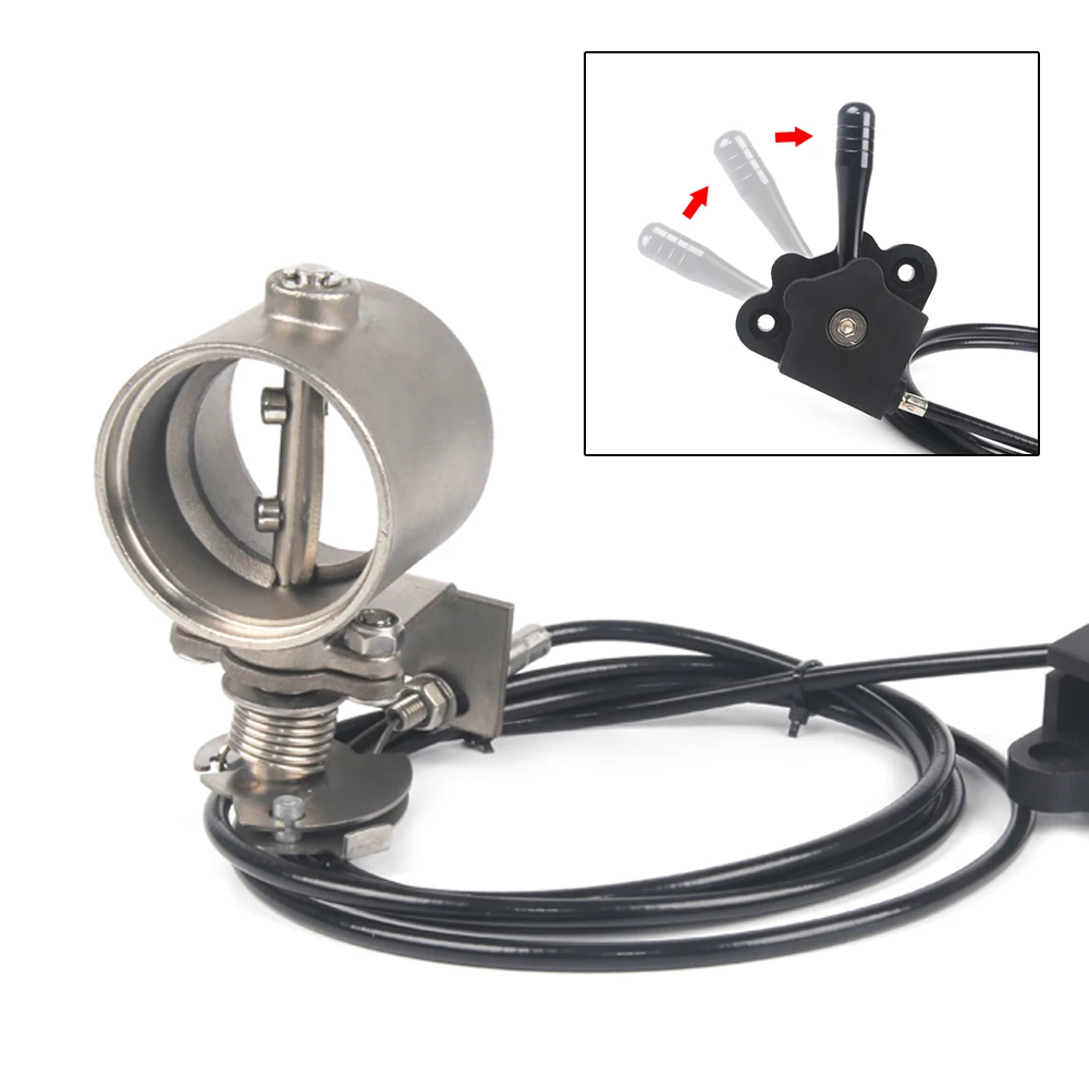 Kit válvula de escape manual y silenciador para moto universal