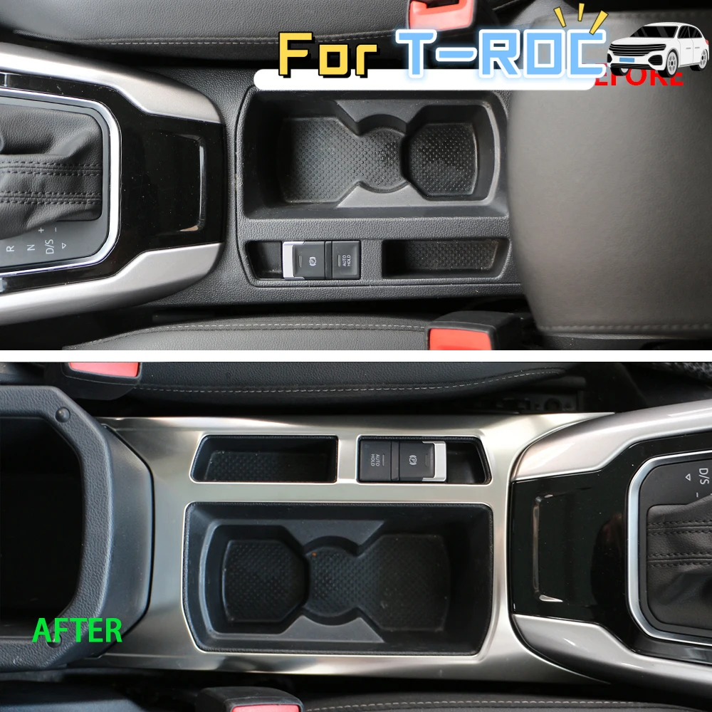 Embellecedor portavasos de acero Volkswagen T-Roc 2018-2022 - imagen 5