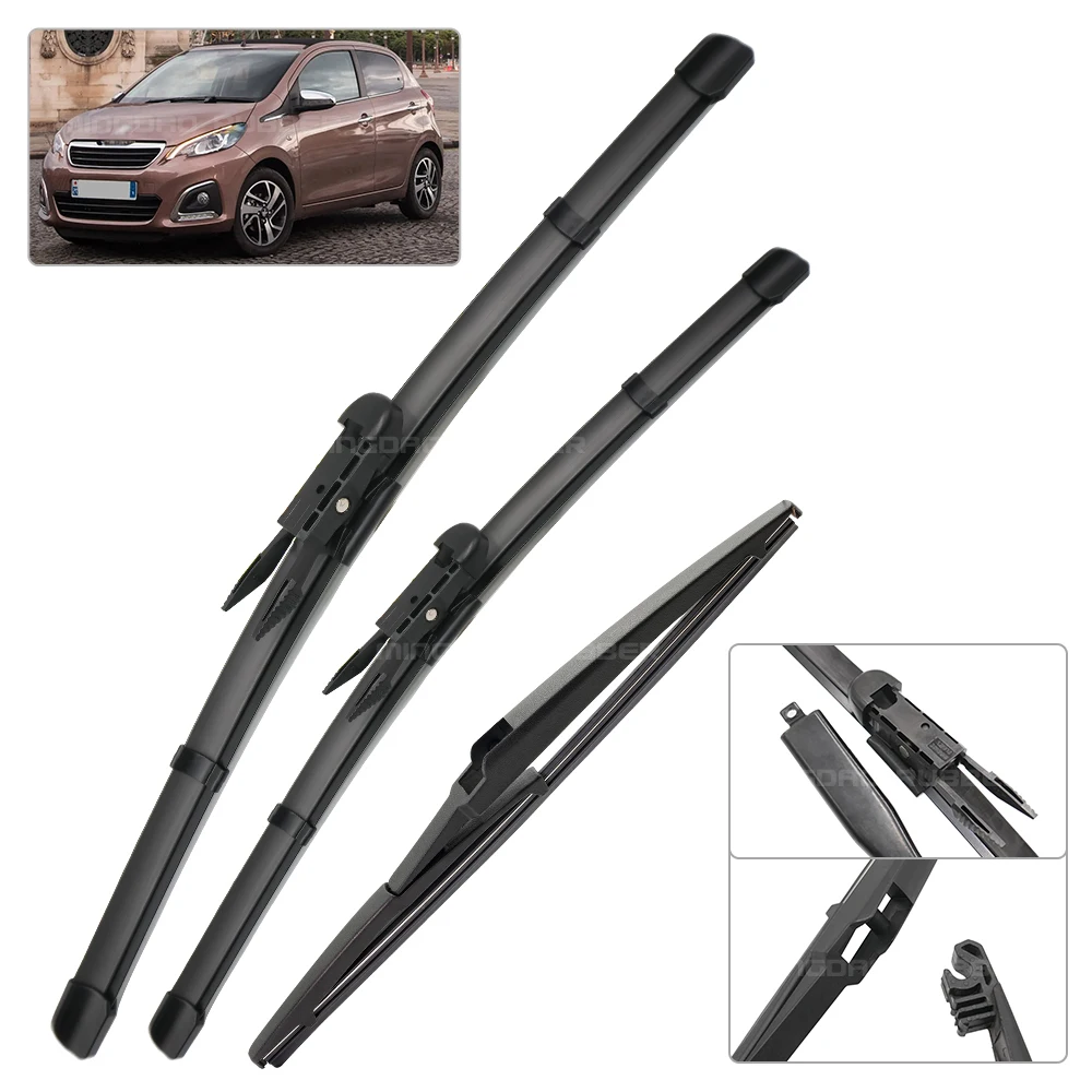 Limpiaparabrisas delantero y trasero para Peugeot 108/C1/Aygo 2014-2021 - imagen 2