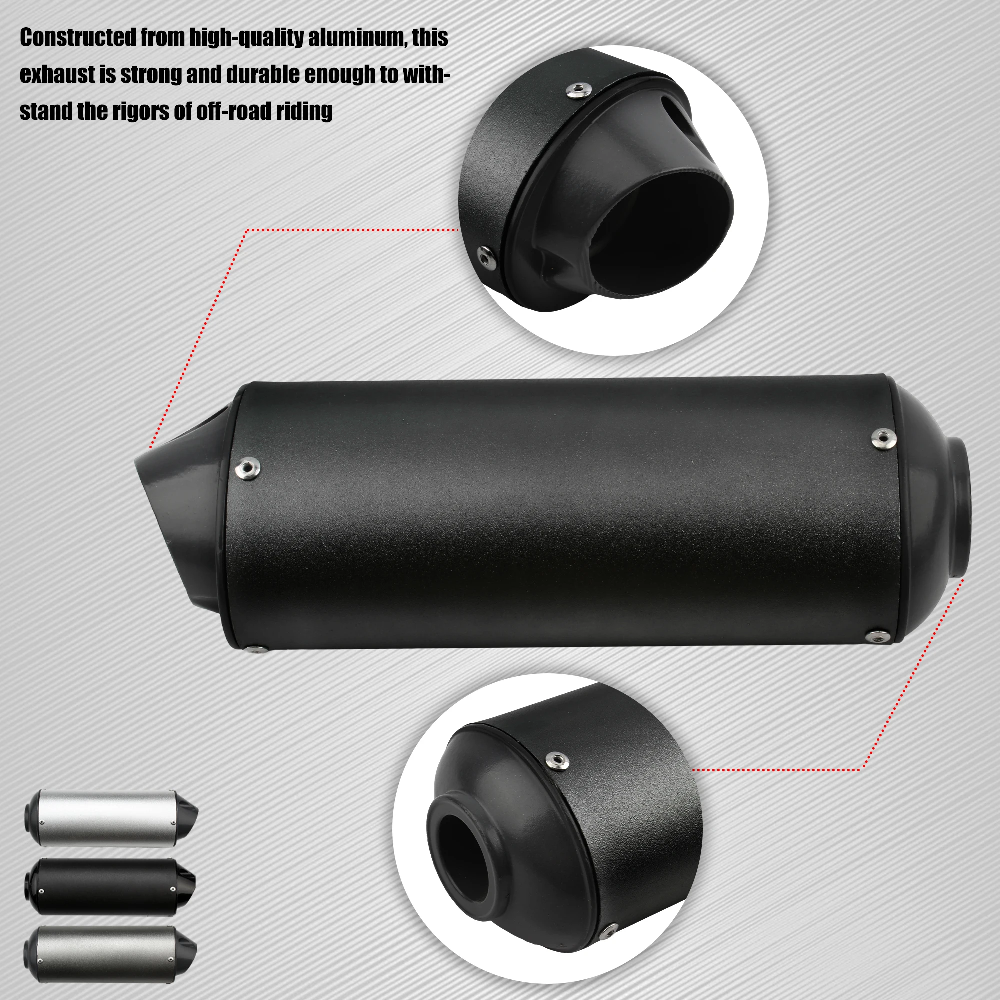 Tubo de escape boca de pescado universal para Pit Bike y ATV - imagen 4