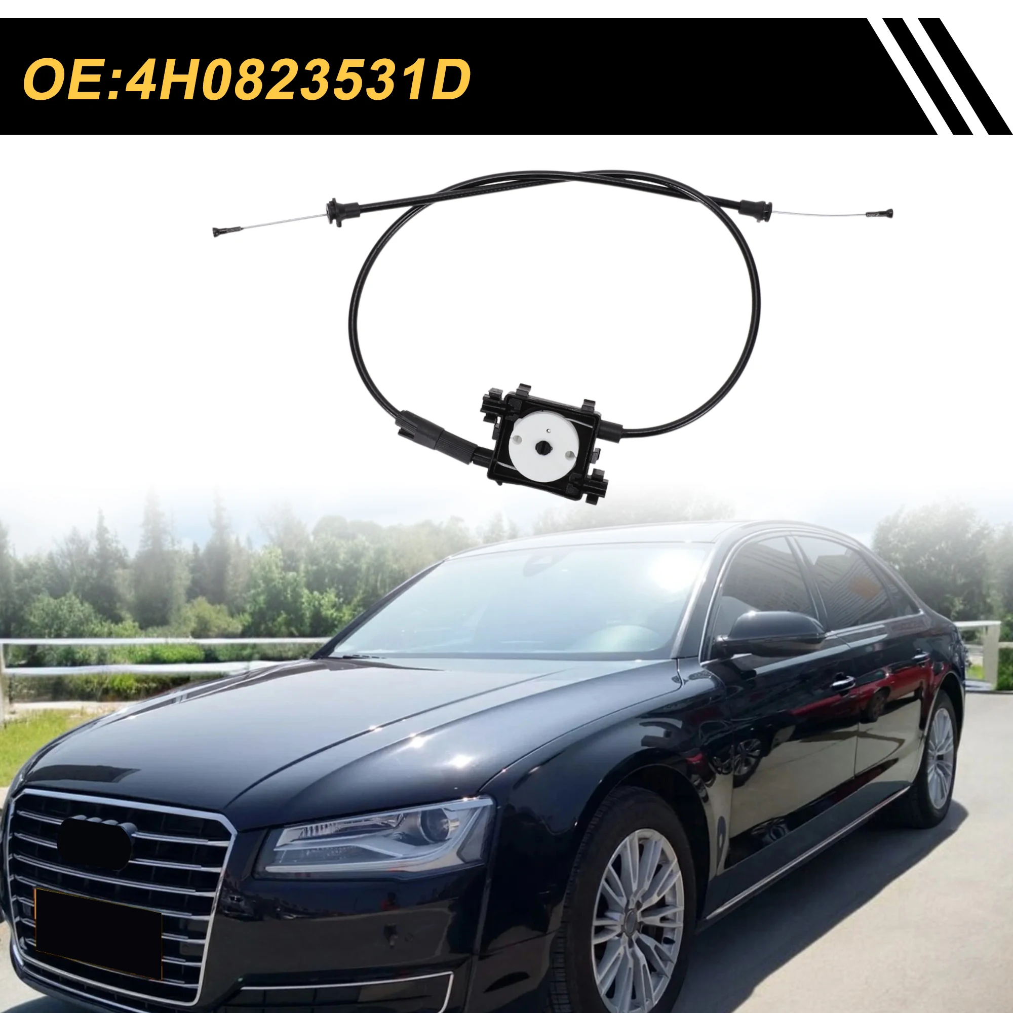 UXCELL 4H0823531D cable de capó Audi A8 Quattro 2011-2018 - imagen 2