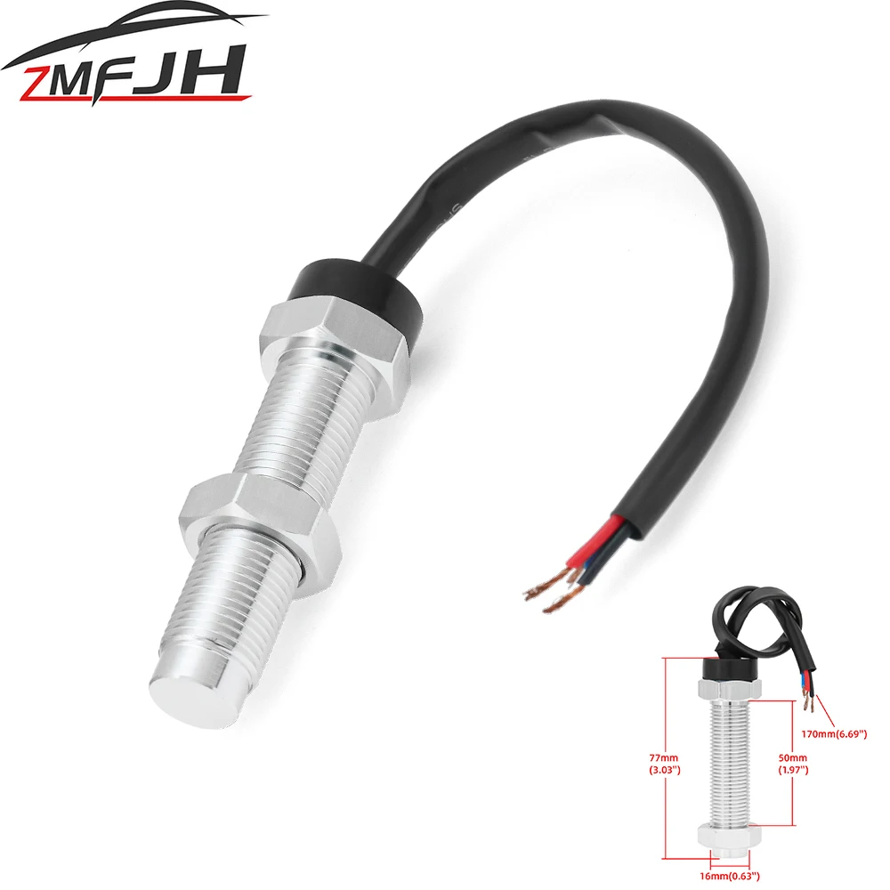 Sensor Hall para señal de pulso, velocímetro, tacómetro, medidor de velocidad de RPM, Sensor M16X1.5, accesorios de Sensor de posición de ejes de levas, 1 ud.