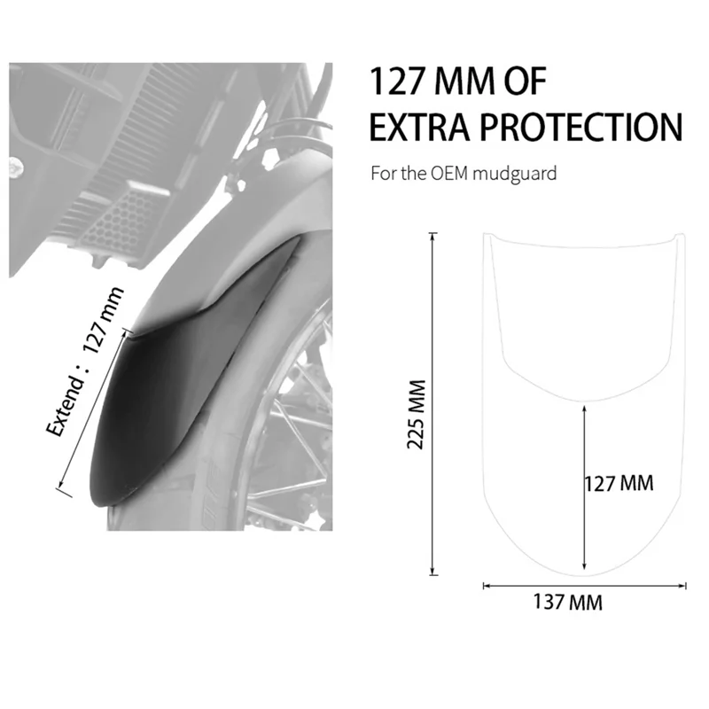 Extensión guardabarros AEF3 para Honda VFR1200X Crosstourer 2012-2015 - imagen 2