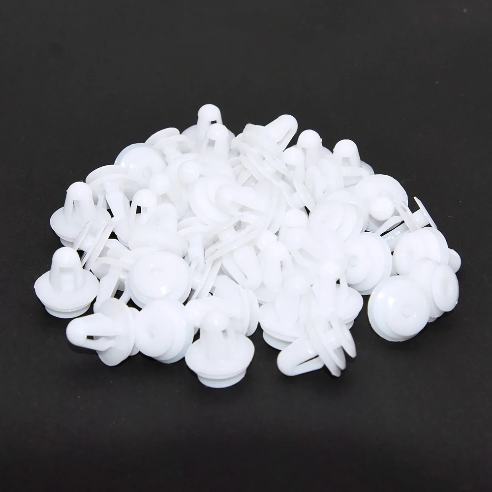 Clips de parachoques Nissan de plástico blanco para fijación - imagen 2