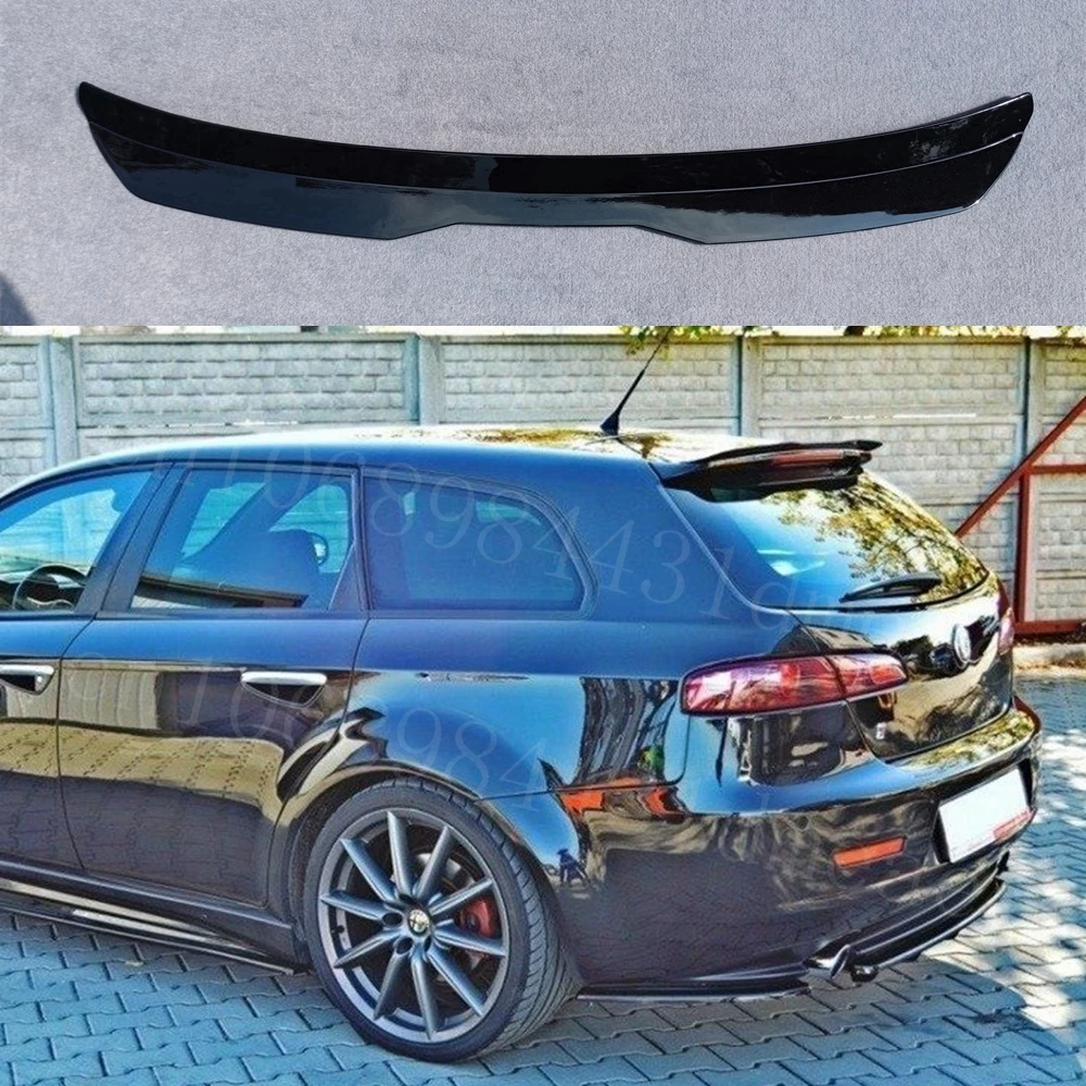 Alerón trasero ABS acabado carbono para Alfa Romeo 159 Sportwagon vista frontal