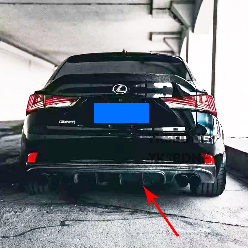 Difusor trasero con labio ABS negro carbono Lexus IS 2014-2016 - imagen 2