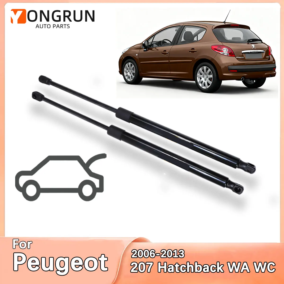Amortiguador de maletero Peugeot 207 2006-2013 9659789480