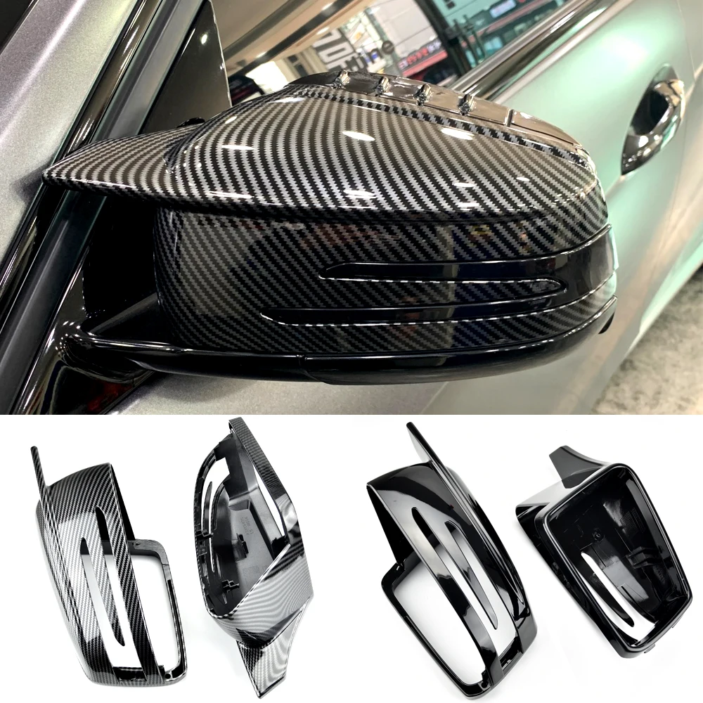 Carcasas de retrovisor Mercedes-Benz efecto carbono W204 W212 - imagen 5