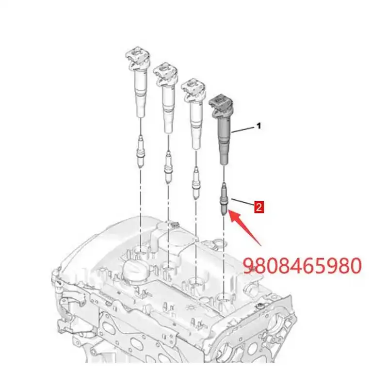 Bujía original NGK 5960L5 para Peugeot 308 508 3008 1.6 THP - imagen 2