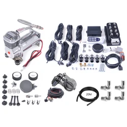 Kit suspensión neumática universal con compresor y manómetro